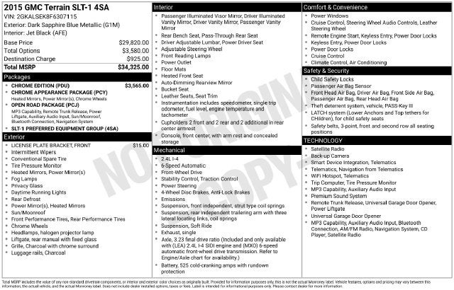 2015 GMC Terrain SLT-1