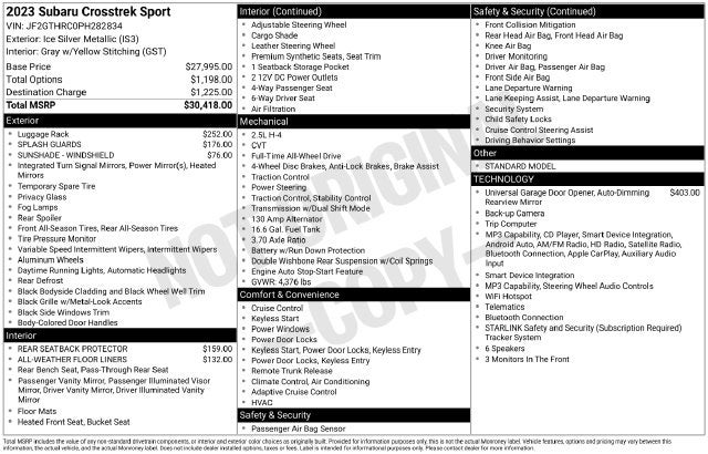 2023 Subaru Crosstrek Sport