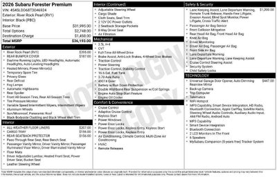 2026 Subaru Forester Premium