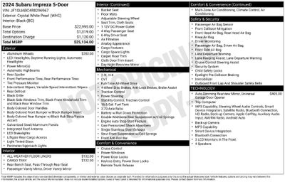 2024 Subaru Impreza Base