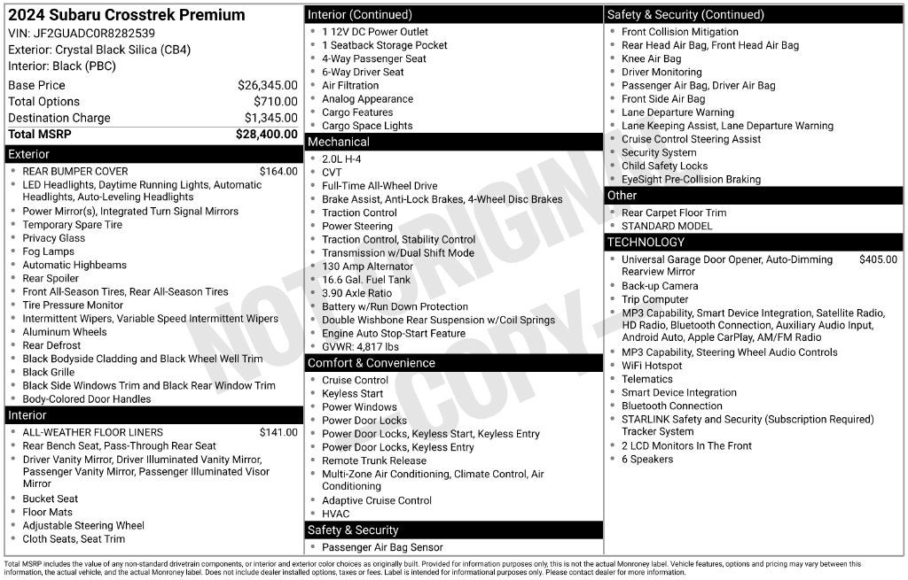 2024 Subaru Crosstrek Premium