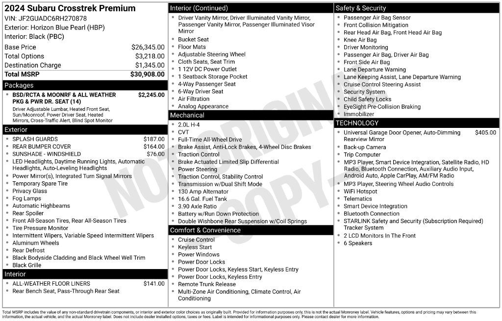 2024 Subaru Crosstrek Premium