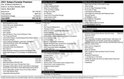 2021 Subaru Forester Premium