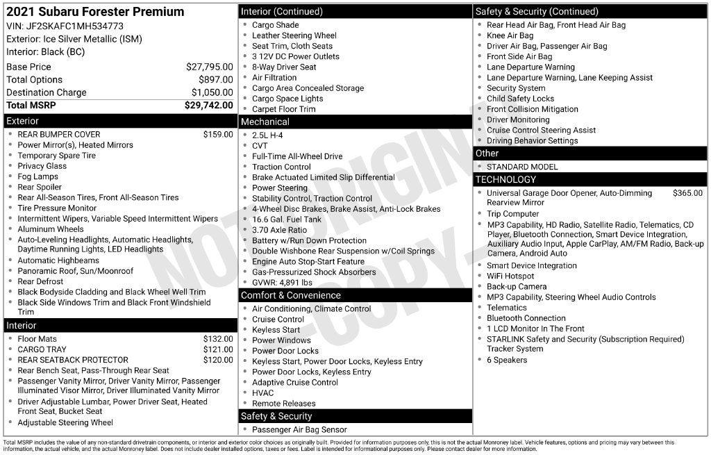 2021 Subaru Forester Premium