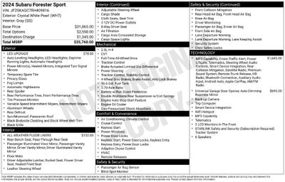 2024 Subaru Forester Sport
