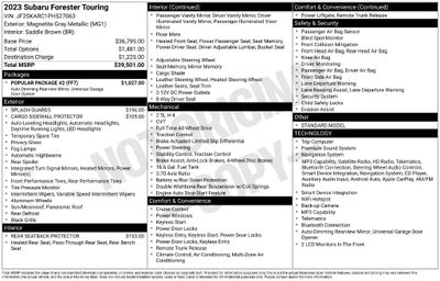 2023 Subaru Forester Touring