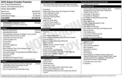 2025 Subaru Forester Premium Premium