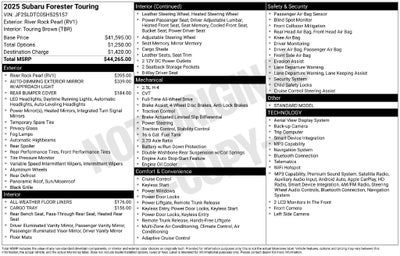 2025 Subaru Forester Touring